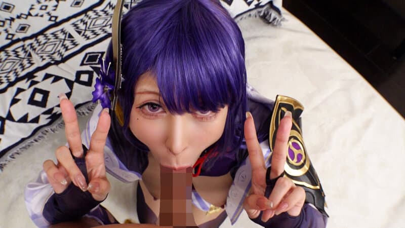 [JAV COSPLAY] COSX-061 Miu-Chan Cosplay Raiden Shogun Berdada Besar!